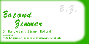 botond zimmer business card